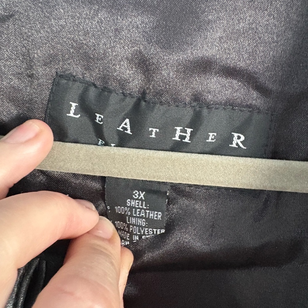 Black Leather Jacket 3xl - Picture 4 of 7